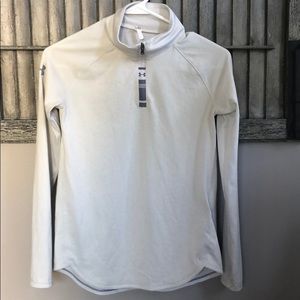 Light Gray Under Armour 1/4 Zip - girls size L